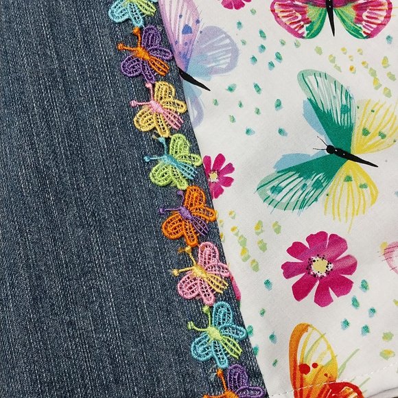 2693 14 Long Old Navy Then Flirt, Upcycled Stretch Bell-Bottoms - Picture 3 of 6